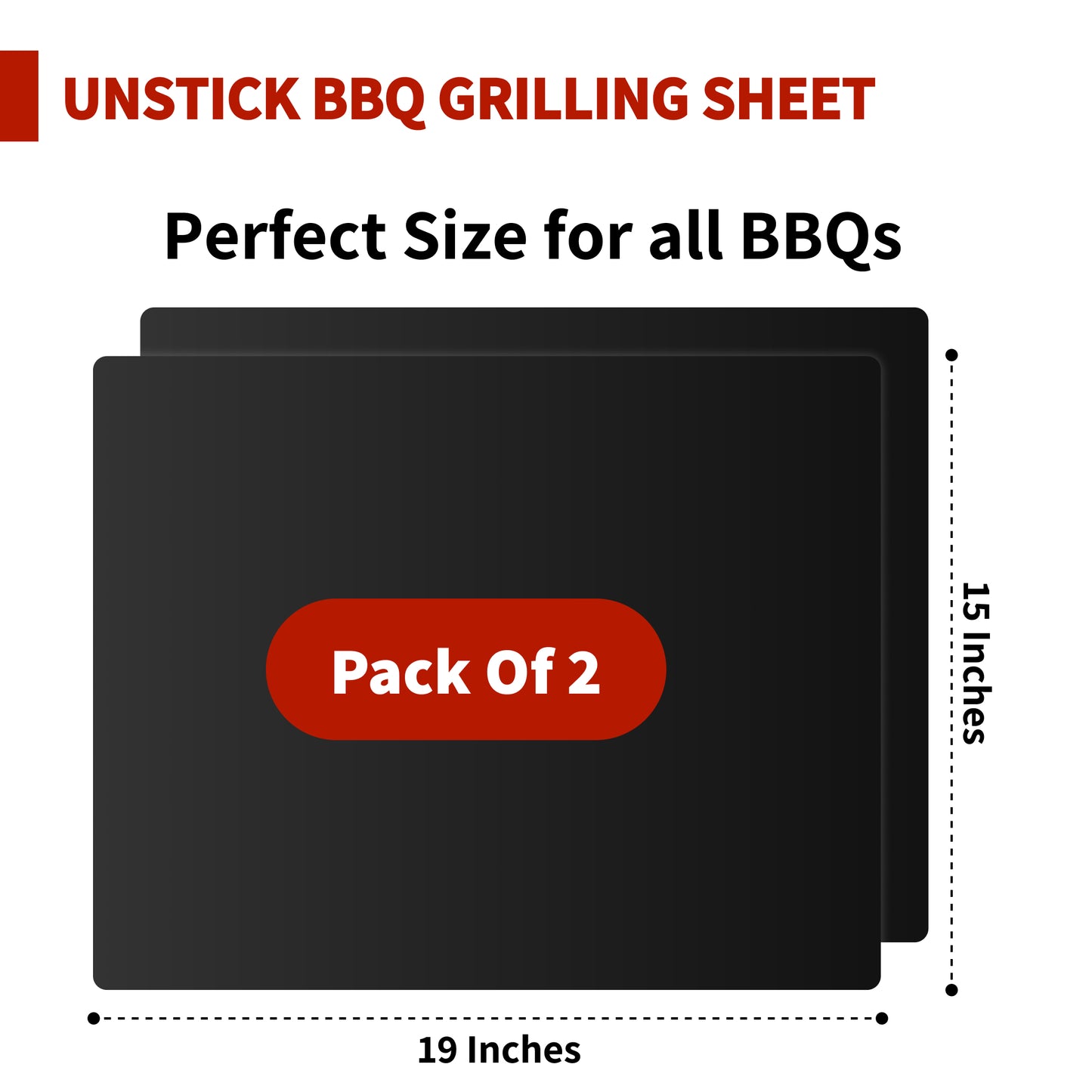 Reusable BBQ Grilling Sheet - 2 Pack