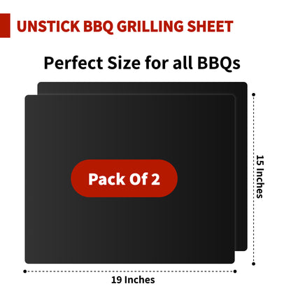 Reusable BBQ Grilling Sheet - 2 Pack